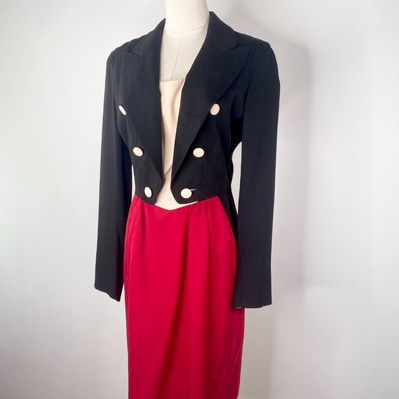 Moschino Cheap & Chic - Tuxedo Illusion Dress - Picture 4 of 8